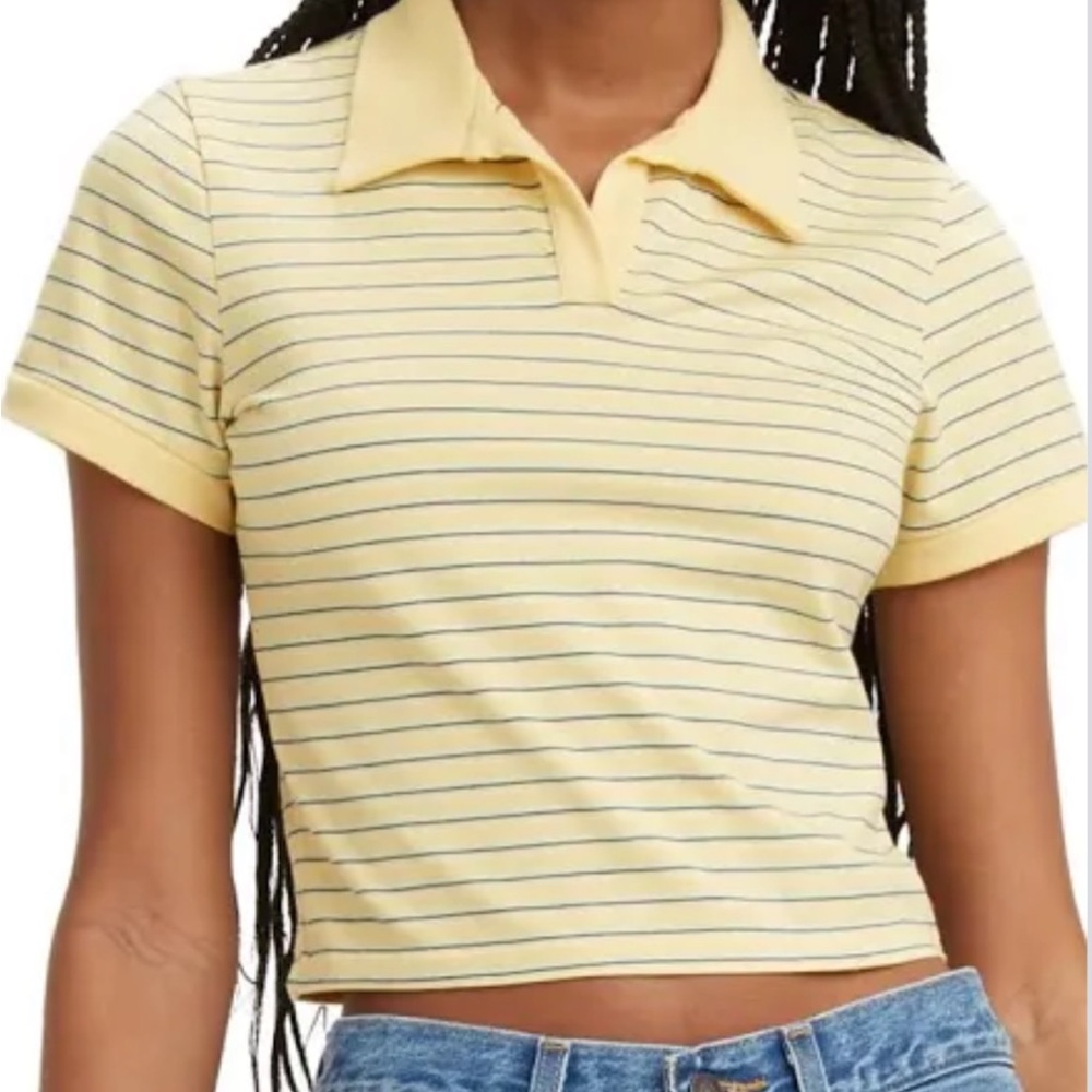 Levis yellow polo t shirt